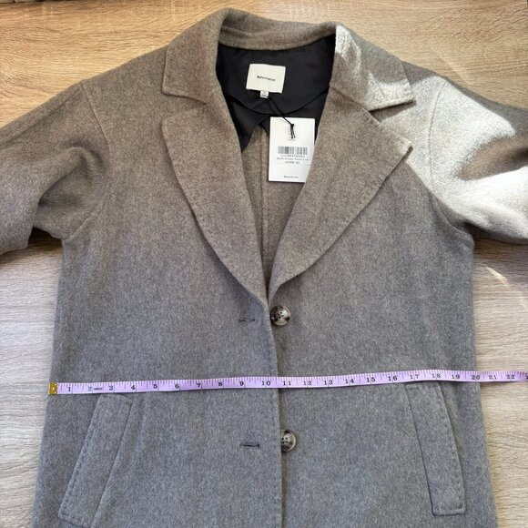 NWT Reformation Wyatt Wool Blend Double-Faced Coat in Stone Beige XS - Picture 8 of 16